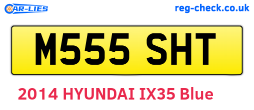 M555SHT are the vehicle registration plates.