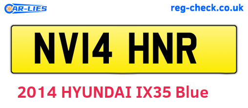 NV14HNR are the vehicle registration plates.
