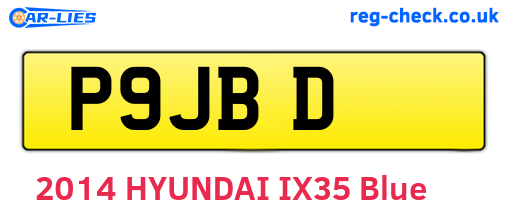 P9JBD are the vehicle registration plates.
