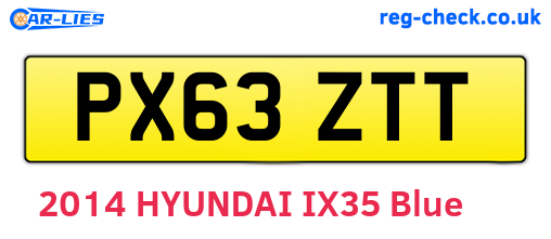PX63ZTT are the vehicle registration plates.