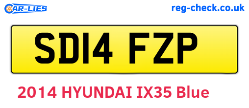 SD14FZP are the vehicle registration plates.