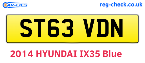 ST63VDN are the vehicle registration plates.