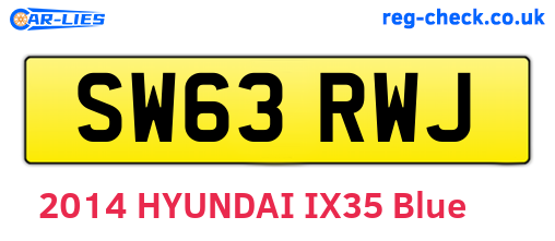 SW63RWJ are the vehicle registration plates.