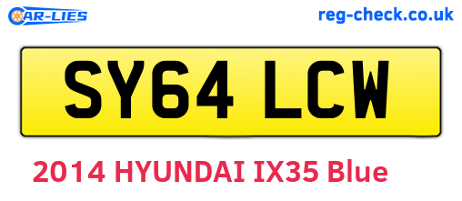 SY64LCW are the vehicle registration plates.