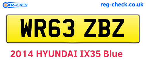 WR63ZBZ are the vehicle registration plates.