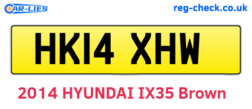 HK14XHW are the vehicle registration plates.