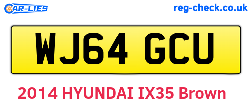 WJ64GCU are the vehicle registration plates.