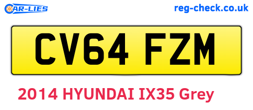 CV64FZM are the vehicle registration plates.