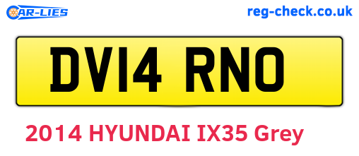 DV14RNO are the vehicle registration plates.