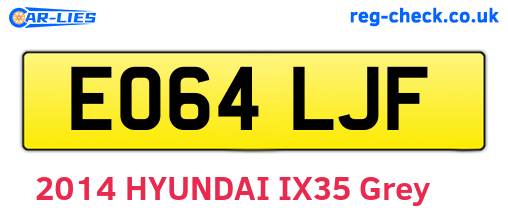 EO64LJF are the vehicle registration plates.
