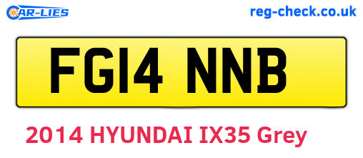 FG14NNB are the vehicle registration plates.