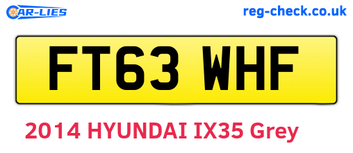 FT63WHF are the vehicle registration plates.