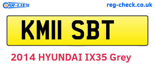 KM11SBT are the vehicle registration plates.
