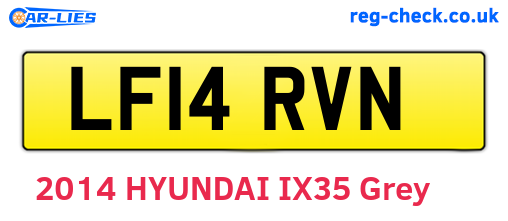LF14RVN are the vehicle registration plates.