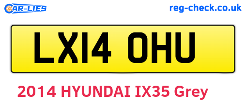 LX14OHU are the vehicle registration plates.