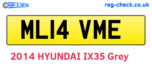 ML14VME are the vehicle registration plates.