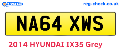NA64XWS are the vehicle registration plates.