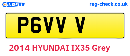 P6VVV are the vehicle registration plates.