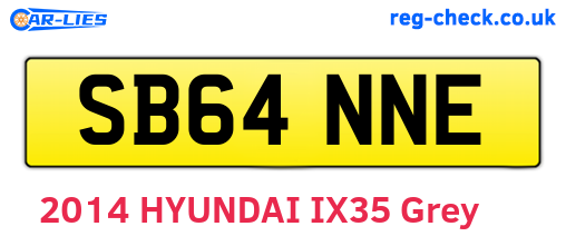 SB64NNE are the vehicle registration plates.