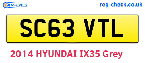 SC63VTL are the vehicle registration plates.