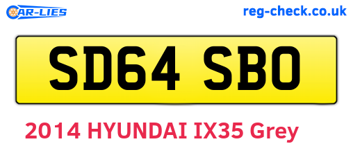 SD64SBO are the vehicle registration plates.