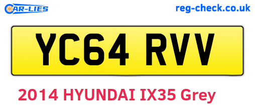 YC64RVV are the vehicle registration plates.