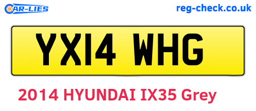 YX14WHG are the vehicle registration plates.