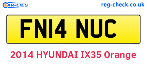 FN14NUC are the vehicle registration plates.