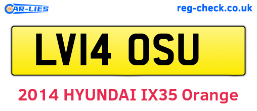 LV14OSU are the vehicle registration plates.
