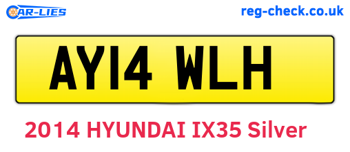 AY14WLH are the vehicle registration plates.
