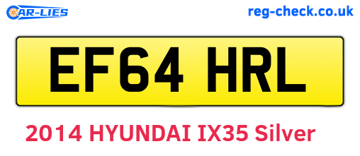 EF64HRL are the vehicle registration plates.