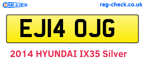 EJ14OJG are the vehicle registration plates.