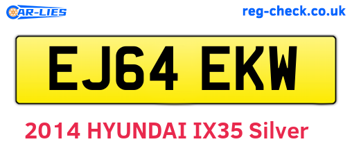 EJ64EKW are the vehicle registration plates.