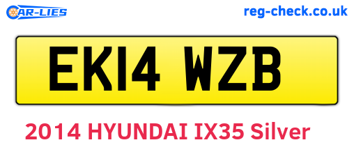 EK14WZB are the vehicle registration plates.