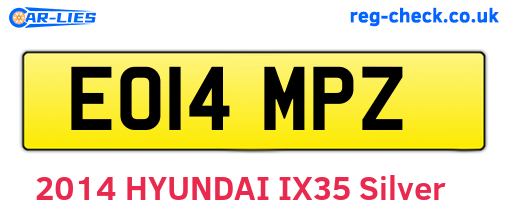 EO14MPZ are the vehicle registration plates.
