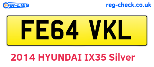 FE64VKL are the vehicle registration plates.