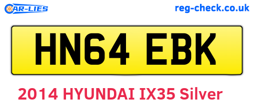 HN64EBK are the vehicle registration plates.