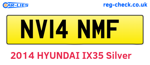 NV14NMF are the vehicle registration plates.