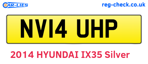 NV14UHP are the vehicle registration plates.