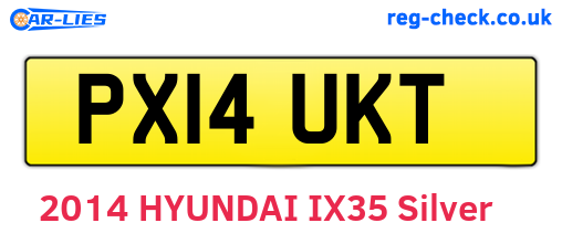 PX14UKT are the vehicle registration plates.