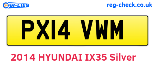 PX14VWM are the vehicle registration plates.