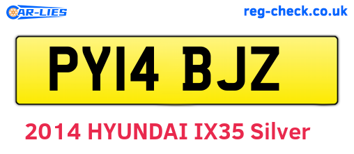 PY14BJZ are the vehicle registration plates.