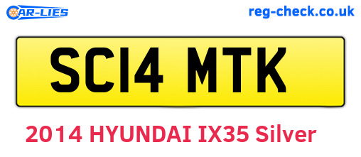 SC14MTK are the vehicle registration plates.