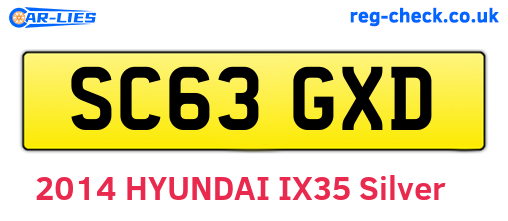 SC63GXD are the vehicle registration plates.