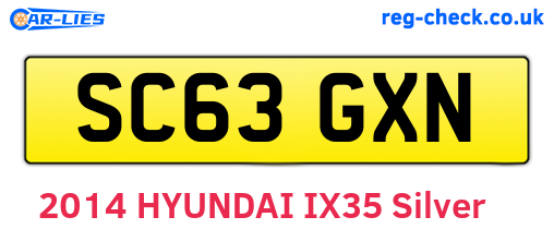 SC63GXN are the vehicle registration plates.