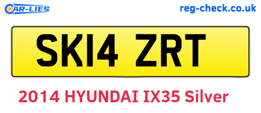 SK14ZRT are the vehicle registration plates.