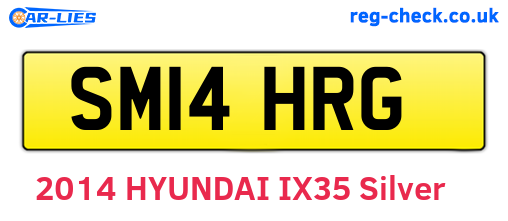 SM14HRG are the vehicle registration plates.