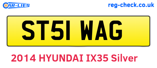 ST51WAG are the vehicle registration plates.
