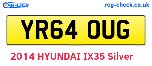 YR64OUG are the vehicle registration plates.
