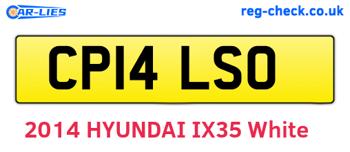 CP14LSO are the vehicle registration plates.